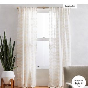 West Elm Sheer Jacquard Curtain